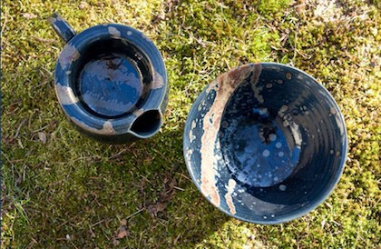 Moss Scuttle and Bowl Combo